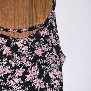 Forever 21 black & pink floral sundress